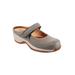 Women's Arcadia Adjustable Clog by SoftWalk in Cement (Size 9 1/2 M)