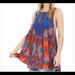 Free People Dresses | Free People Count Me In Trapeze Mini Dress $88 | Color: Blue/Red | Size: Xs