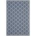 Blue/White 96 x 60 x 0.5 in Area Rug - Red Barrel Studio® Avena Moroccan Quatrefoil Trellis Indoor & Outdoor Area Rug Polypropylene | Wayfair