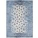 Ivory;moroccan Blue Rectangle 5' x 8' Area Rug - Modway Chiara Distressed Floral Lattice Contemporary Area Rug 96.0 x 60.0 x 0.5 in blue/white | Wayfair