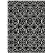 Black;white Rectangle 5' x 8' Area Rug - Modway kids Frame Transitional Moroccan Trellis Area Rug 90.5 x 63.0 x 0.5 in black/blue/white | Wayfair