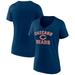 Women's Fanatics Branded Navy Chicago Bears Victory Arch Team V-Neck T-Shirt