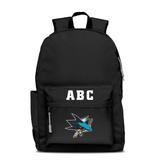 MOJO Black San Jose Sharks Personalized Campus Laptop Backpack