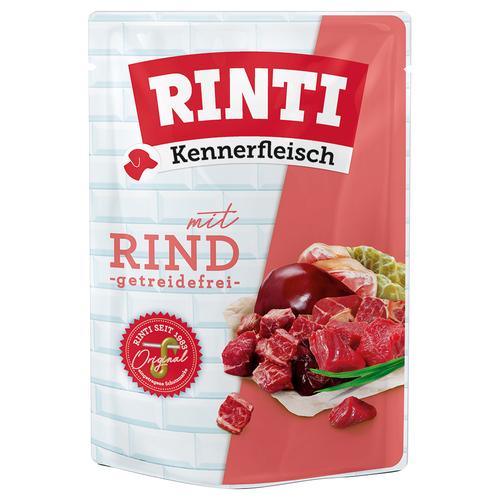 10x400g RINTI Kennerfleisch Pouches Rind Hundefutter nass