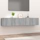 vidaXL TV Cabinets 2 pcs Grey Sonoma 80x30x30 cm Engineered Wood