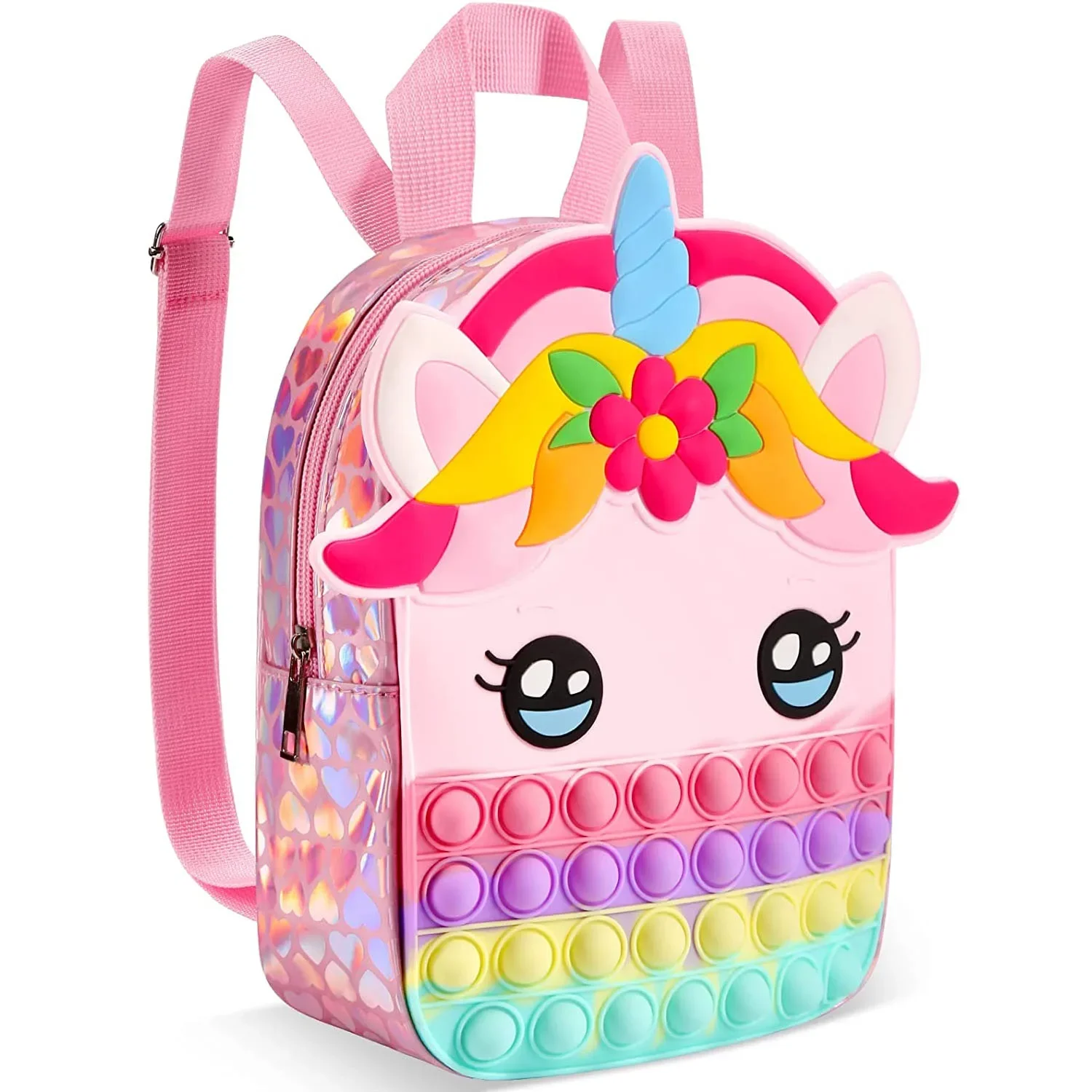 Sac à dos Pop pour filles, sac à bandoulière Pops, mini sacs à dos scolaires, cadeaux licorne pour filles, sacs à dos pour enfants et adolescentes pour l'école