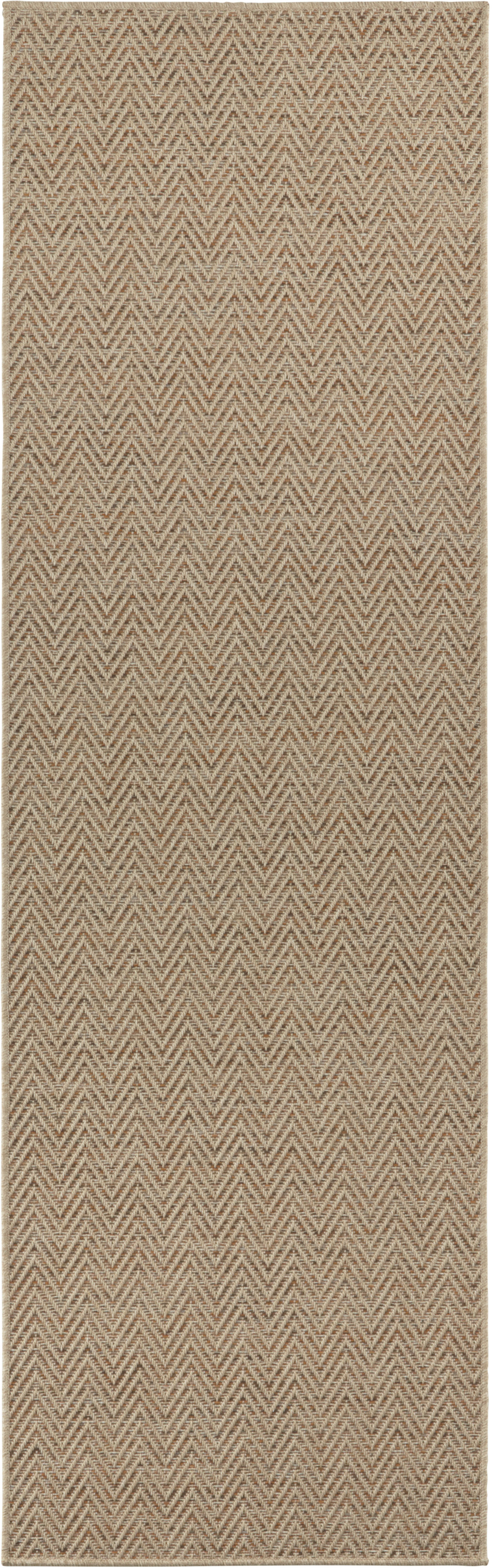 Läufer HANSE HOME "Nature 500" Gr. 50, orange (beige, terra), B:80cm H:5mm L:250cm, Polypropylen (PP), Teppiche, Läufer, Flachgewebe, In- & Outdoor, Rutschfest, Flur, Küche, Garten, Terrasse
