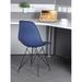 Armless Plastic Shell Side Dining Chairs with Metal Legs-1 Pcs - N/A