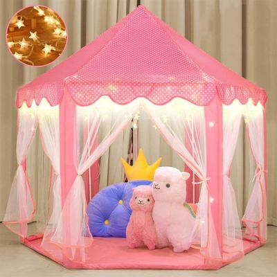 Princess Castle Play Tent with LED star lights