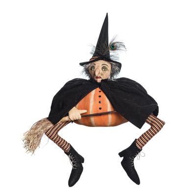 Gourdisha Joe Spencer Gathered Traditions Halloween Art Doll Figure - Black - 23