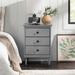 Middlebrook Bullrushes Solid Wood 3-Drawer Nightstand