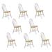 Framington Natural Brown and White Windsor Back Dining Chairs (Set of 8)