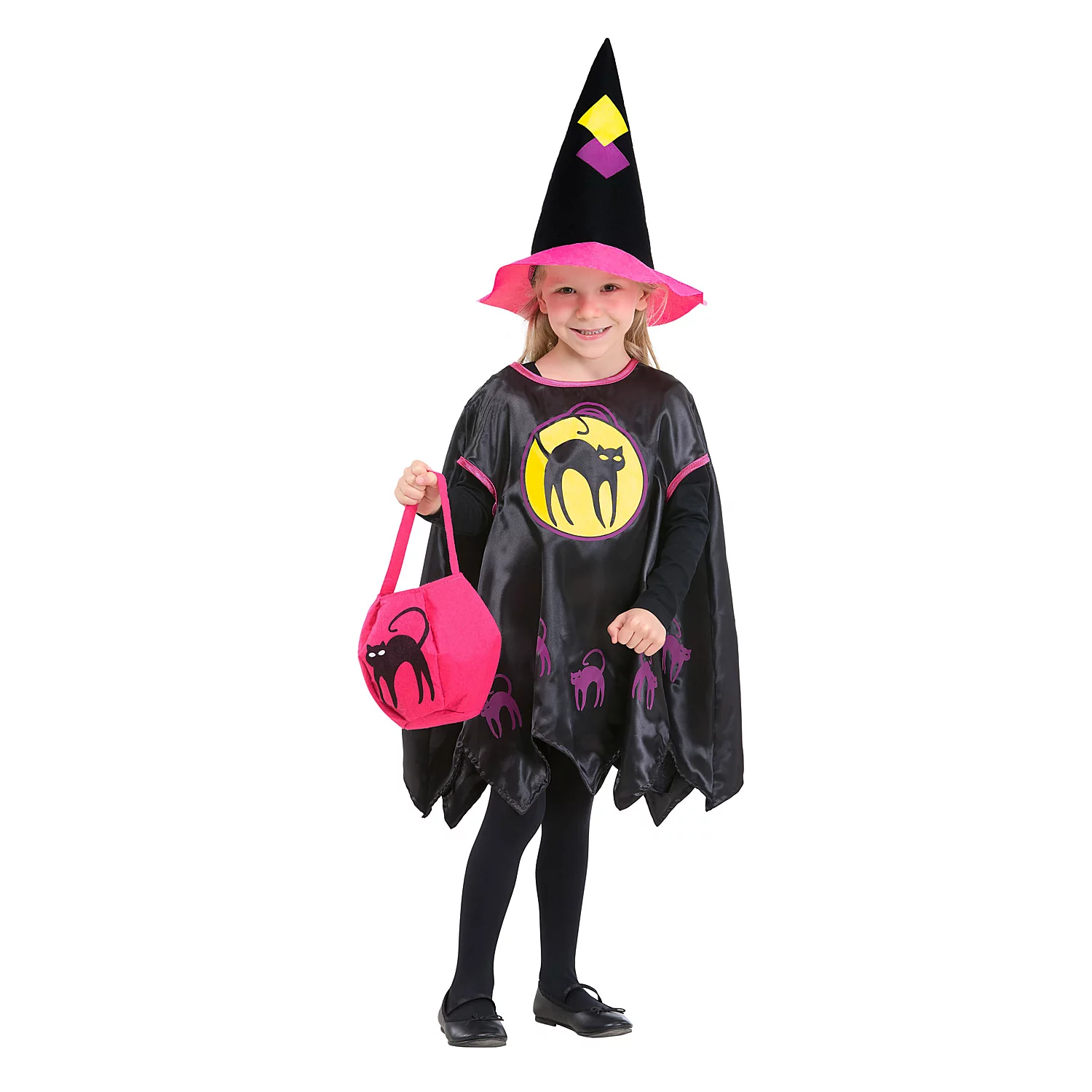 Poncho pour enfant "chat de Halloween
