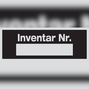 Maschinenkennzeichnung, Inventar Nr. - 80x30x0.5 mm Alu blank Image