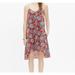 Madewell Dresses | Madewell Red Cami Trapeze Italian Floral Silk Flowy Dress Size Small Euc | Color: Red | Size: S