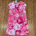 Lilly Pulitzer Dresses | Lilly Pulitzer Girls Little Kelsea Dress In Hotty Pink Cherry Begonias Size L | Color: Pink/White | Size: Lg