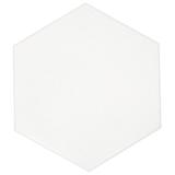 Roca Tiles Casablanca Hexagon 8" x 9" Flat Ceramic Wall & Floor Tile Ceramic in White | 8 H x 8 W x 10 D in | Wayfair CAHYD011-89H