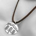 Free People Jewelry | Leather Necklace Silver Mountains | Color: Silver | Size: Os