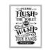 Stupell Industries Flush & Wash Hands Vintage Style Text Typography Giclee Texturized Art Set By Lettered & Lined Canvas in Black/White | Wayfair