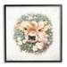 Stupell Industries Adorable Baby Calf Cow Pink Blossom Wreath Giclee Texturized Art Set By White Ladder Canvas in Brown/Green | Wayfair
