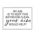 Stupell Industries Bathroom Aim Humorous Typography Washroom SignageGiclee Texturized Art Set By Lettered & Lined Canvas in Black/White | Wayfair