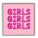 Stupell Industries Girls Balloon Letters Bold Stylish Typography Giclee Texturized Art By LISH Creative Canvas in Pink | Wayfair an-546_gff_24x24