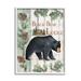 Stupell Industries Black Bear Lodge Rustic Canvas in Black/Green/White | 30 H x 24 W x 1.5 D in | Wayfair an-312_wfr_24x30