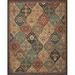 Blue/Brown 180 x 144 x 0.5 in Area Rug - Canora Grey Goldshell Floral Machine Woven Area Rug in Teal/Red/Brown | 180 H x 144 W x 0.5 D in | Wayfair