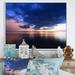 Highland Dunes Dramatic Panoramic Tropical Sunset X - Nautical & Coastal Canvas Wall Decor Canvas in Blue/Pink | 8 H x 12 W x 1 D in | Wayfair