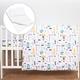 5 Piece Bedding Set Duvet Pillow with Covers & Cotton Sheet for 120x60 cm Baby Cot Bed (City)