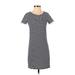 J.Crew Factory Store Casual Dress - Shift: Blue Stripes Dresses - Women's Size 2X-Small