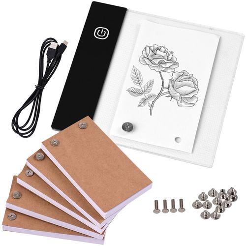 Flip Book Kit mit Mini Light Pad LED Lightbox Tablet Design mit Loch 300 Blatt Flipbook