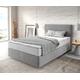 DELIFE Boxspringbett Dream-Well 120x200 cm Mikrofaser Grau mit TFK Matratze und Visco Topper, Boxspringbetten