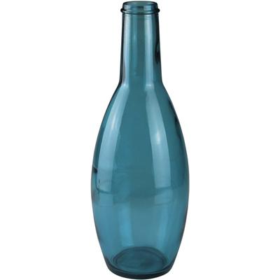 Bodenvase AM DESIGN, blau, B:16,00cm H:45,00cm T:16,00cm, Glas, Vasen, mundgelasen, Höhe 45 cm