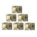 Cabinet Knob Cast Antique Brass 1'' Square Pack of 6 Renovators Supply