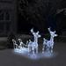 vidaXL Christmas Decoration Lighted Reindeer and Sleigh with LEDs Acrylic
