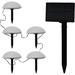 EUROSAKURA Solar Powered Pathway Light Pack Plastic in Gray | 6.3 H x 5.91 W x 5.91 D in | Wayfair SK-SOLAR-WHT-8565-5PK