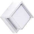 Sunlite Black 3.93" H Hardwired Integrated LED Outdoor Flush Mount Aluminum/Plastic/Metal in White | 3.93 H x 6.29 W x 6.29 D in | Wayfair