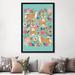 East Urban Home Shiba Inu Floral Collage Graphic Art on Wrapped Canvas Canvas, Cotton in Blue/Green/White | 18 H x 12 W x 1.5 D in | Wayfair