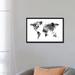 East Urban Home World Map Series: Shades of Gray (w/o Antarctica) by Micheal Tompsett - Graphic Art Print on Canvas Canvas/Metal | Wayfair