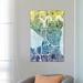 East Urban Home Color Gradient Urban Street Map Series: Seattle, Washington, USA Graphic Art on Wrapped Canvas, in Black/Blue/Green | Wayfair