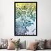 East Urban Home Color Gradient Urban Street Map Series: Boston, Massachusetts, USA Graphic Art on Wrapped Canvas Metal in Black/Blue/Green | Wayfair
