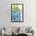 East Urban Home Color Gradient Urban Street Map Series: Chicago, Illinois, USA Graphic Art on Wrapped Canvas Metal in Black/Blue/White | Wayfair