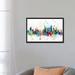 East Urban Home Rainbow Splash Skyline Series: Chicago, Illinois, USA Painting Print on Wrapped Canvas Canvas/Metal in Blue/Green/White | Wayfair