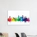 East Urban Home Rainbow Skyline Series: Chicago, Illinois, USA Graphic Art on Wrapped Canvas Canvas/Metal in Black/Blue/Green | Wayfair