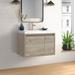 Union Rustic Ladaja 31" Wall-Mounted Single Bathroom Vanity Set Wood/Marble in Brown | 22.25 H x 30.5 W x 18.87 D in | Wayfair