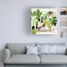 Bayou Breeze Grace Popp "Indoor Asana I" Canvas Art Canvas, Wood in Brown/Gray/Green | 24 H x 24 W x 2 D in | Wayfair