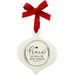 The Holiday Aisle® Doodle Peace Hanging Figurine Ornament Ceramic/Porcelain in White | 3.75 H x 4 W x 0.25 D in | Wayfair