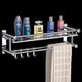 Rebrilliant Bathroom Storage Rack Bathroom Toilet Towel Rack Kitchen Non-Perforating Wall Rack Wall Storage Rack Bath Towel Rack Bath Bathroom Bea | Wayfair