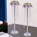 House of Hampton® Dnijah Metal & Crystal Flower Stand For Party Wedding Home Tables Decorations in Gray | 35.4 H x 9.6 W x 9.6 D in | Wayfair